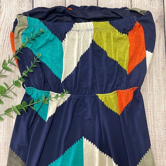 🌸Clearance! 🌸 Windsor Strapless Multi Color Casual Maxi Dress Size Unknown - Picture 3 of 7